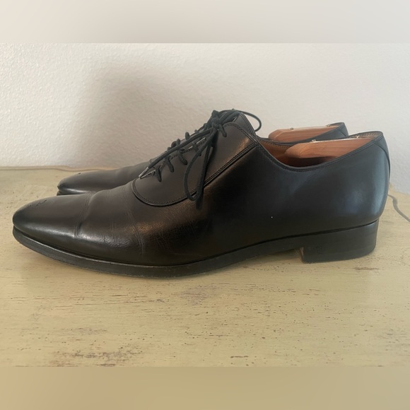 GUCCI Made in Italy Lace Up Plain Toe Oxford Shoe in Black Size 8 US Size 9 $890 main image 4
